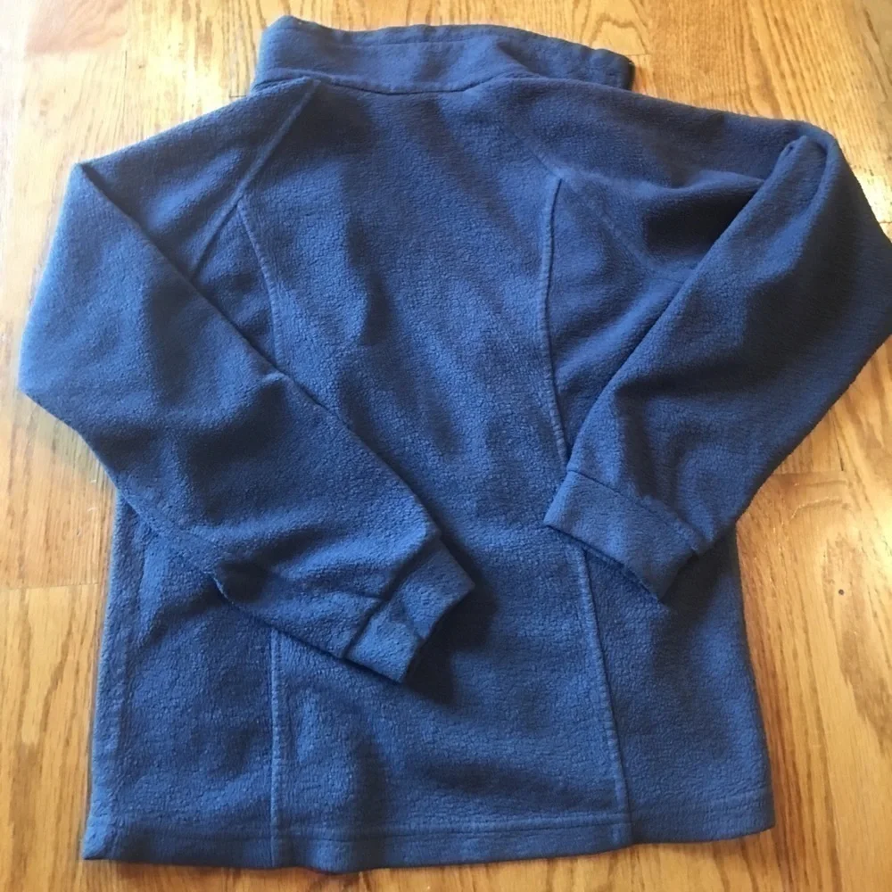 Girls Columbia grey fleece full zippered med 10/12 pink logo